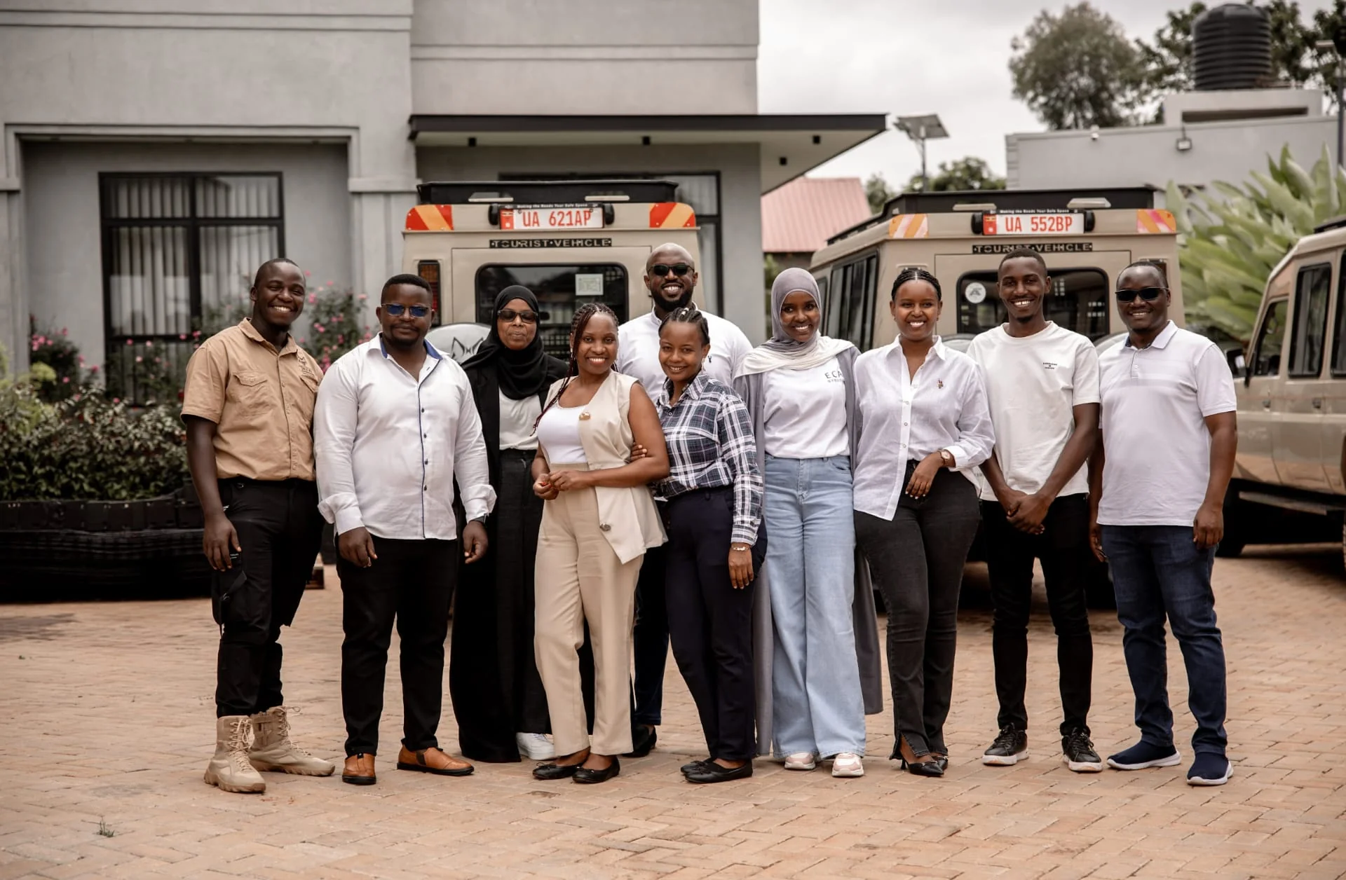 The Jackal Adventures Africa team in Kampala, Uganda